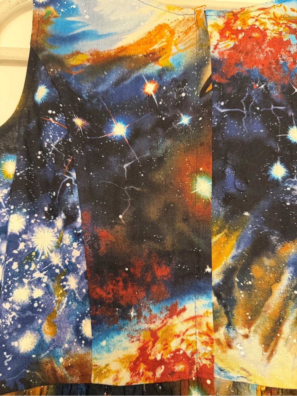 ModCloth Galaxy Nebula Print Fit-and-Flare Teacher STEM Dress w/ Pockets Small - Picture 6 of 10